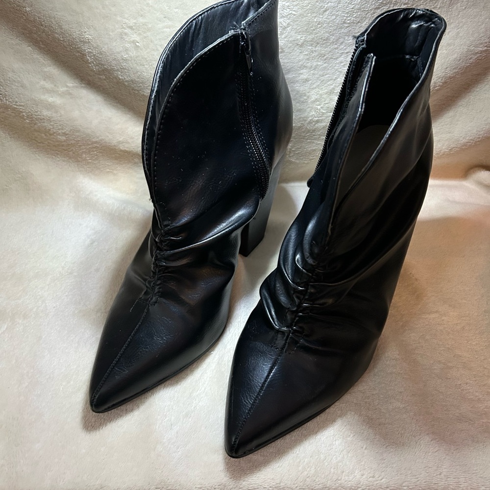 JustFab Black Heeled Boots